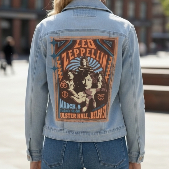 Express Jackets & Blazers - Express Jeans Women's Denim Graphic Jacket